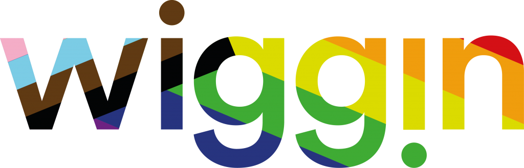 Wiggin Pride Inclusive Flag Logo